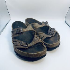 Birkenstock Granada Sandals Soft Footbed Leather Women's US 39 EU Reg